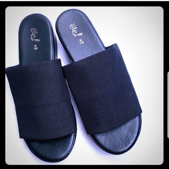 platform slides shoes